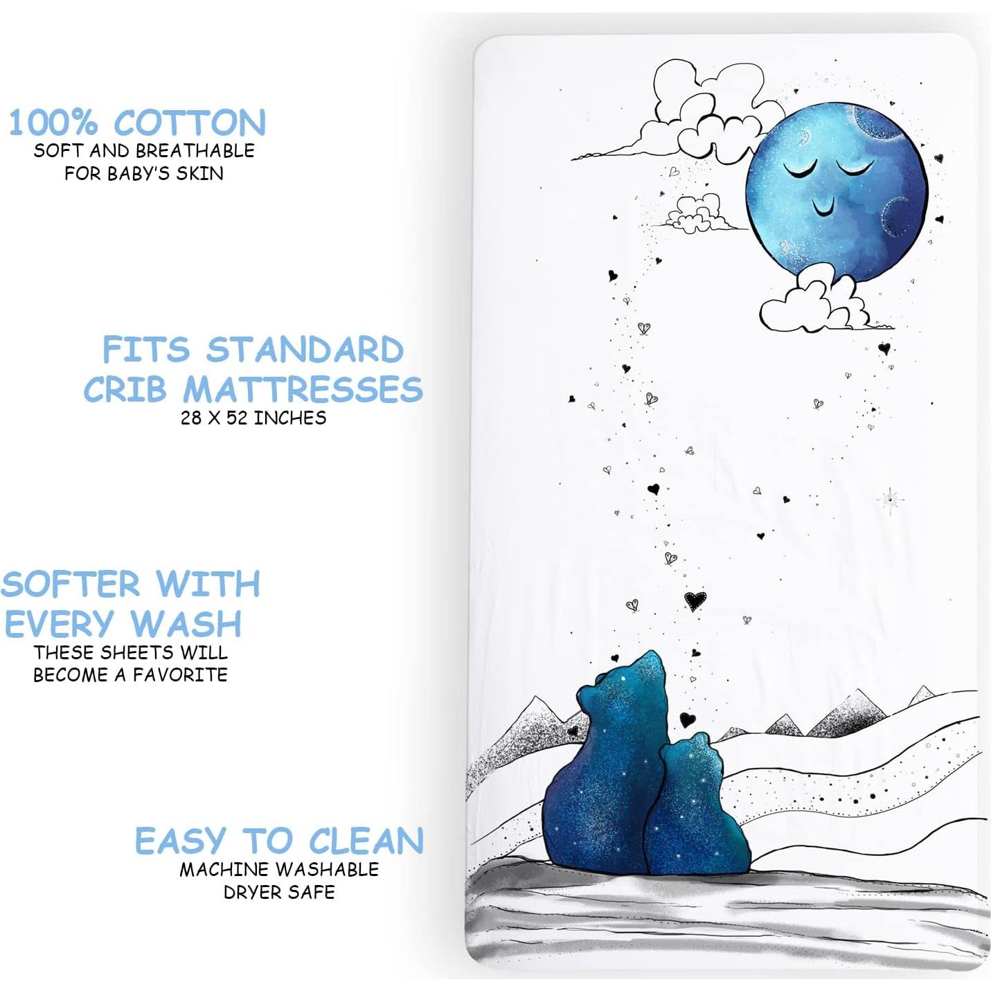 Sábana Ajustable JumpOff Jo 100% Algodón Cuna Estándar 71x132 cm