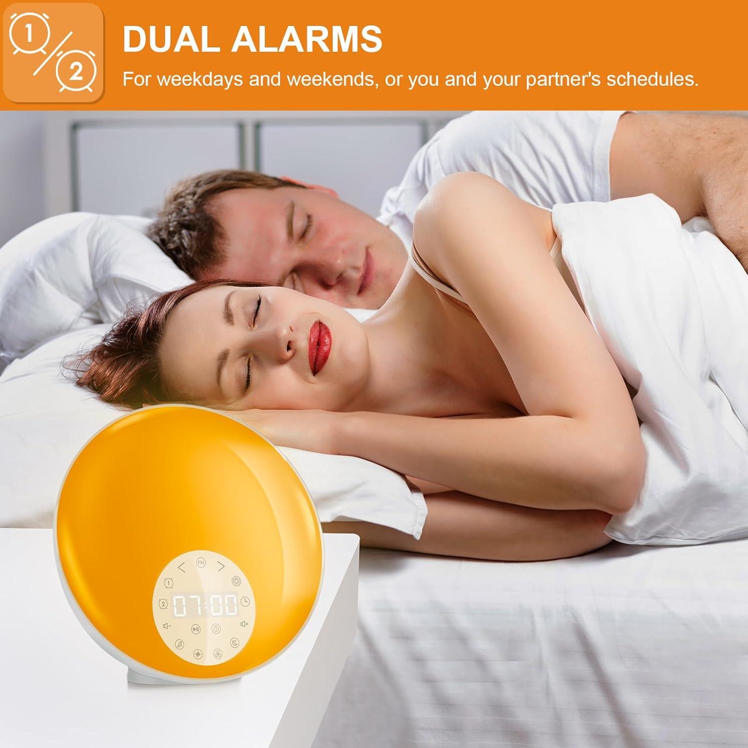 Despertador de Luz de Amanecer ANTDALIS con Radio FM y 26 Sonidos