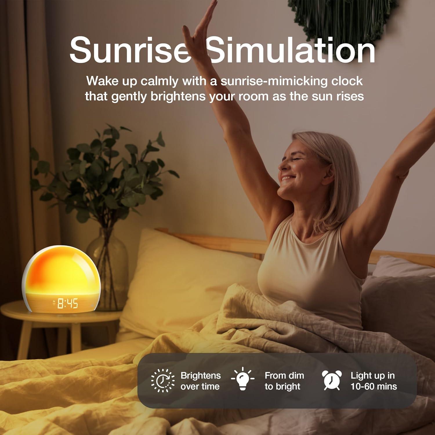 Reloj Despertador Sealy Sunrise con Luz LED y Temperatura