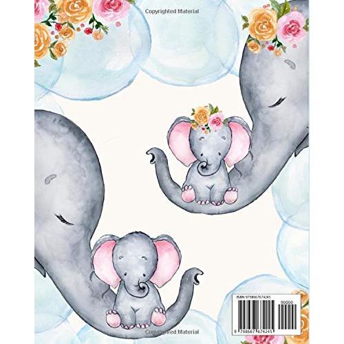 Baby Log Book For Twins: Daily Tracker for Newborns Infant Twins, Record Feedings, Diapers, Sleep Schedule and More, Log for Over 3 Months, 8X10, Baby Care Logbook for Twins, Elephant Theme Baby Gifts