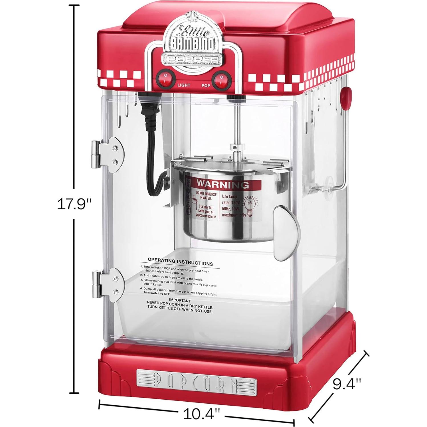 Máquina de Palomitas Gran Compañía 2.5 oz Retro Roja