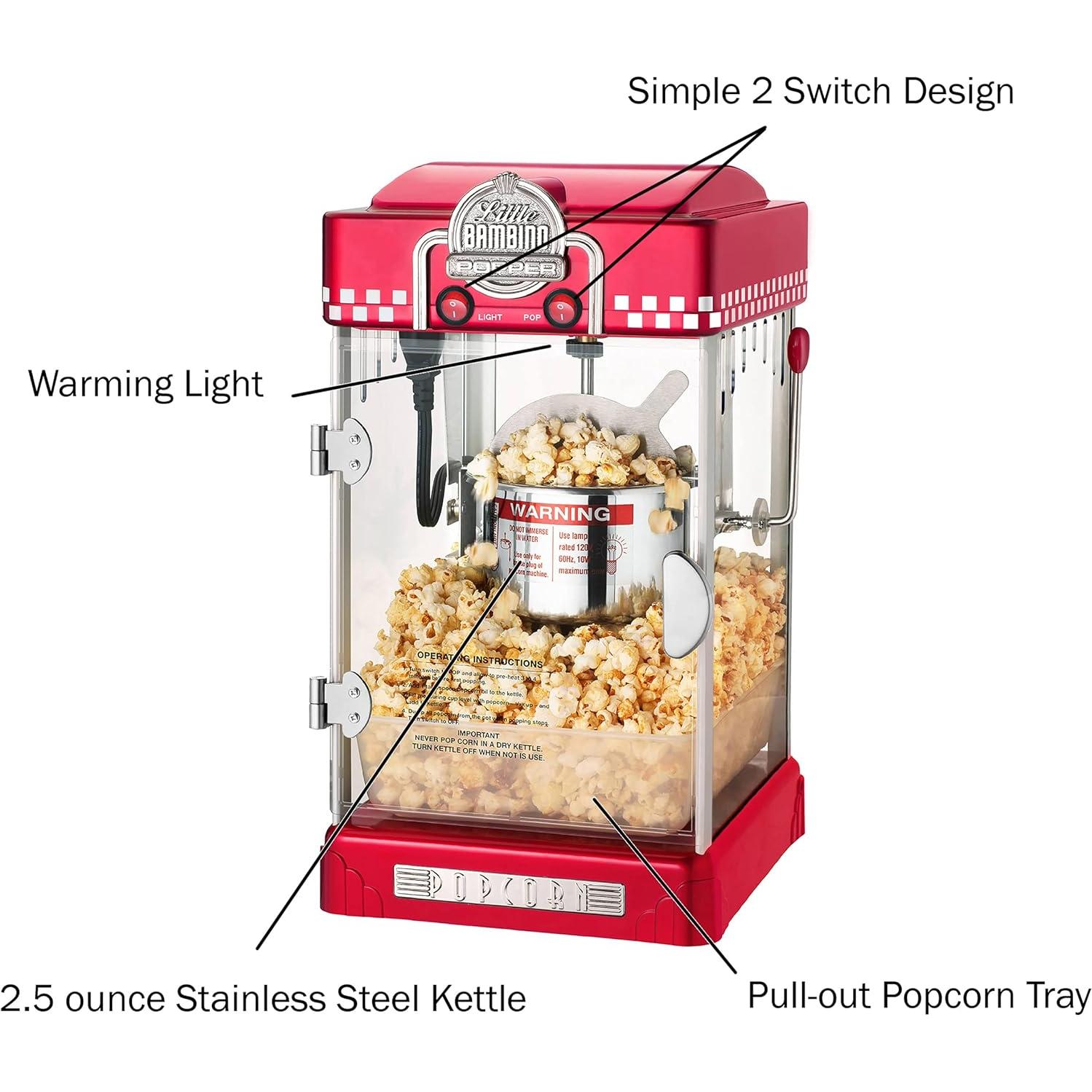 Máquina de Palomitas Gran Compañía 2.5 oz Retro Roja