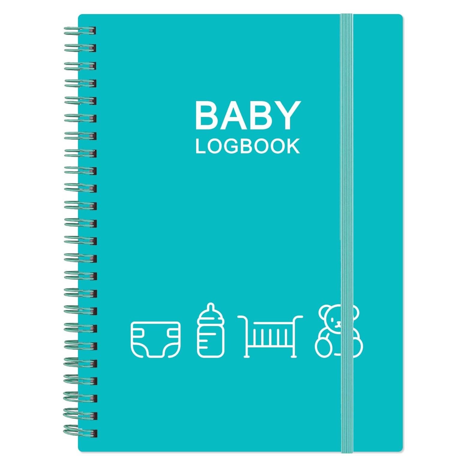 Registro Diario del Bebé Heveboik A5 150 Páginas Verde Azulado