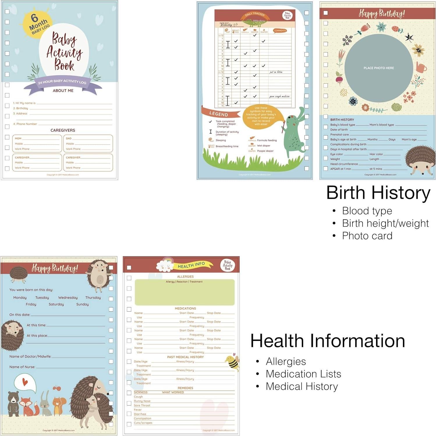 Diario de Seguimiento de Bebés Fundamentos Médicos - Tapa Dura