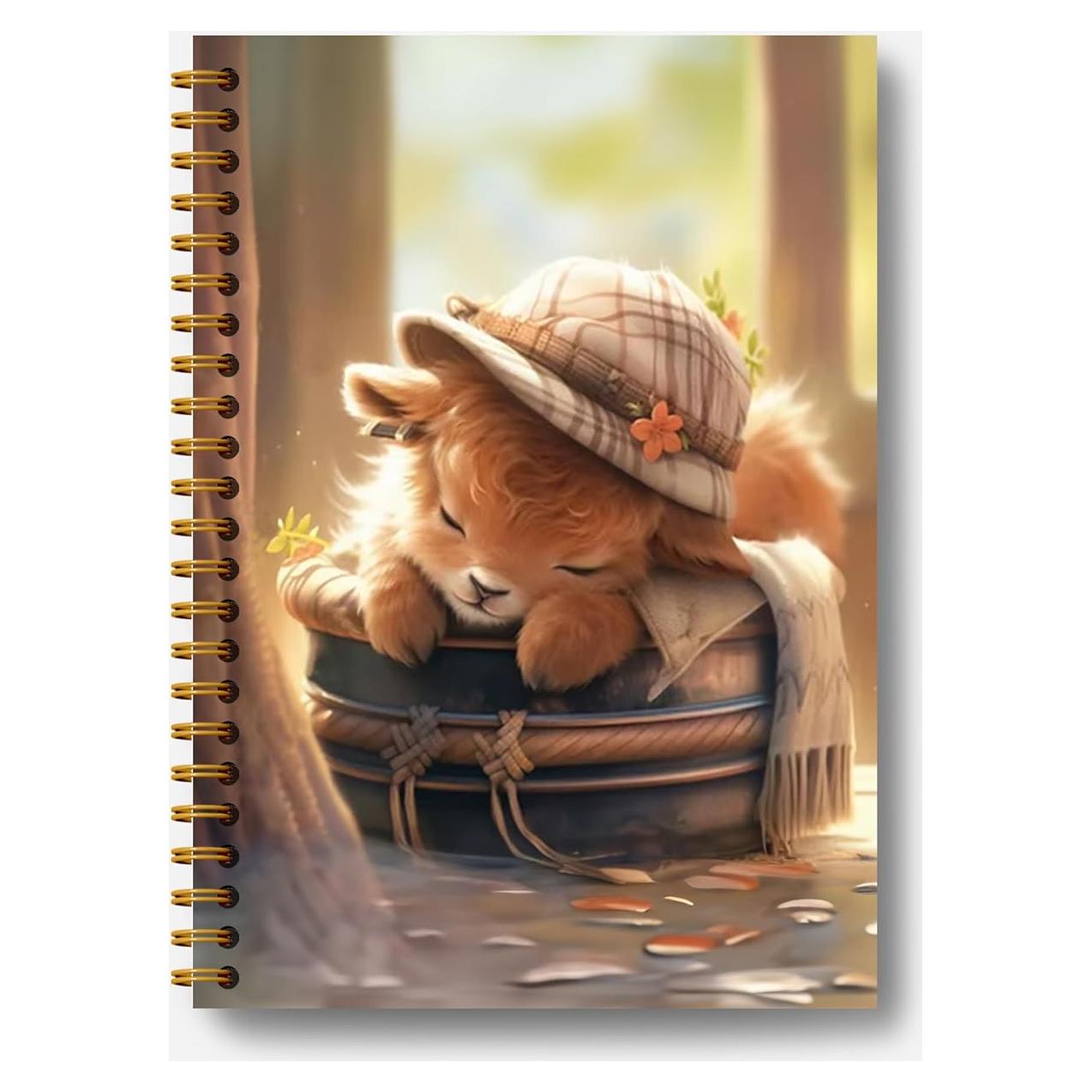 Cuaderno Espiral Guymn Vaca de las Tierras Altas 14x21 cm