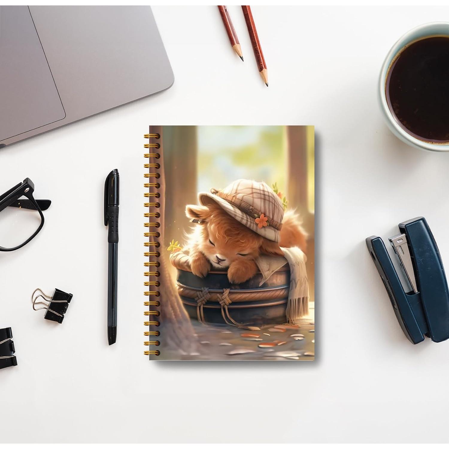 Cuaderno Espiral Guymn Vaca de las Tierras Altas 14x21 cm