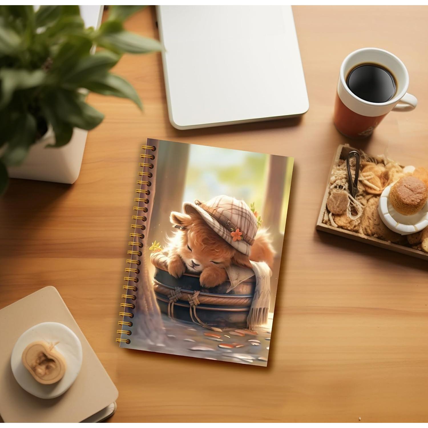 Cuaderno Espiral Guymn Vaca de las Tierras Altas 14x21 cm