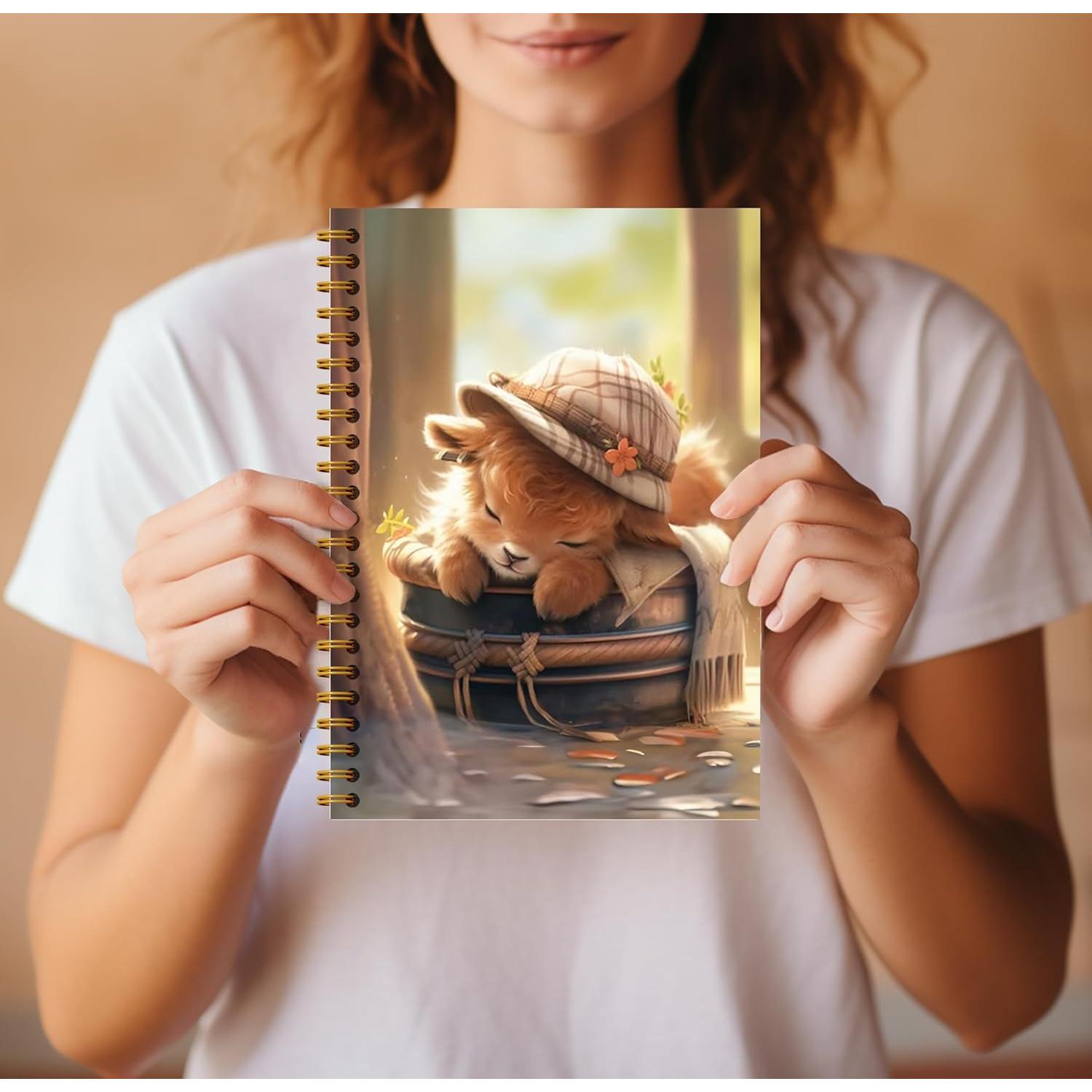 Cuaderno Espiral Guymn Vaca de las Tierras Altas 14x21 cm