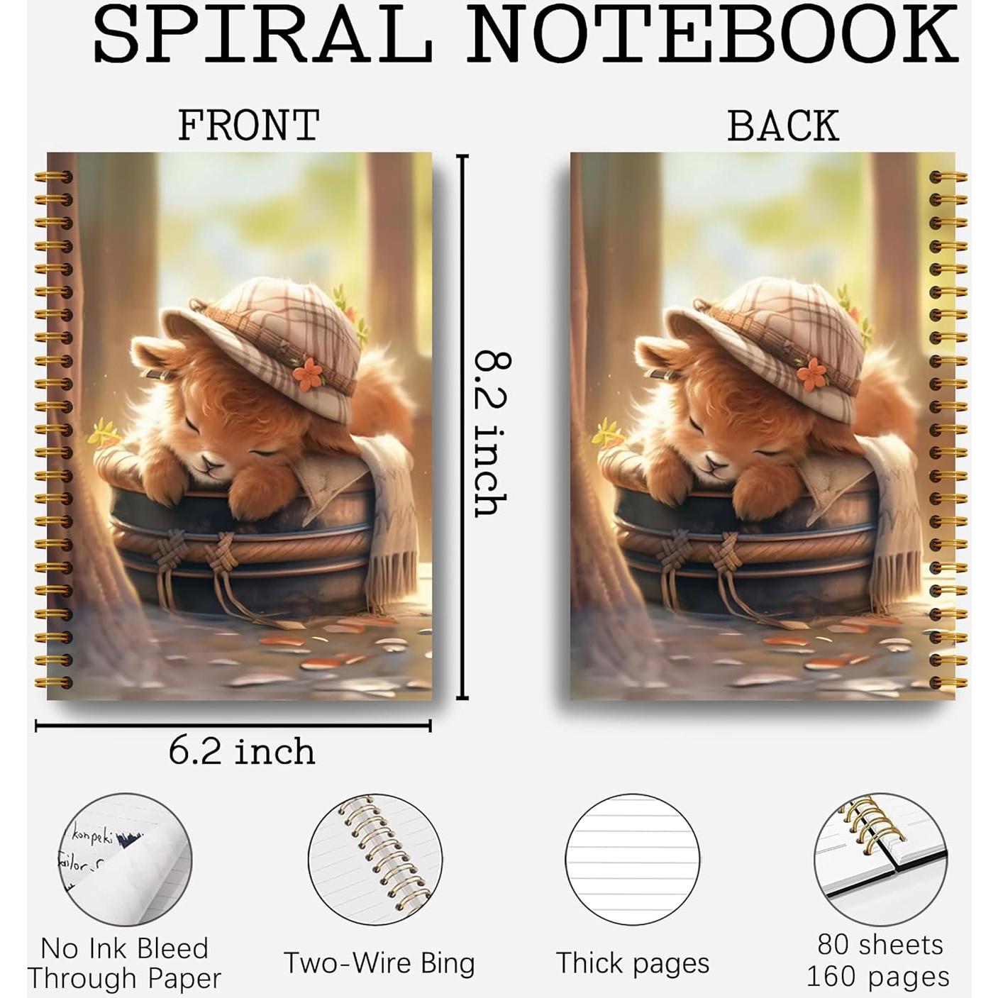 Cuaderno Espiral Guymn Vaca de las Tierras Altas 14x21 cm