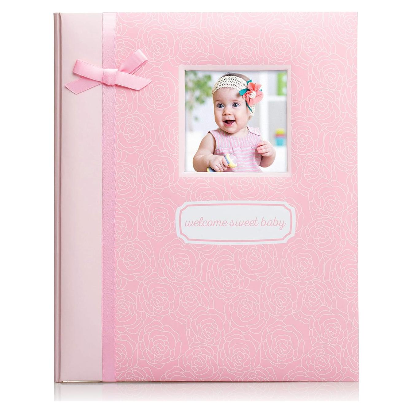 Libro de Recuerdos de Bebé Rosa Pequeñas Flores 60 Páginas