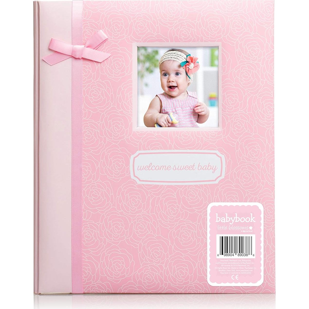 Libro de Recuerdos de Bebé Rosa Pequeñas Flores 60 Páginas