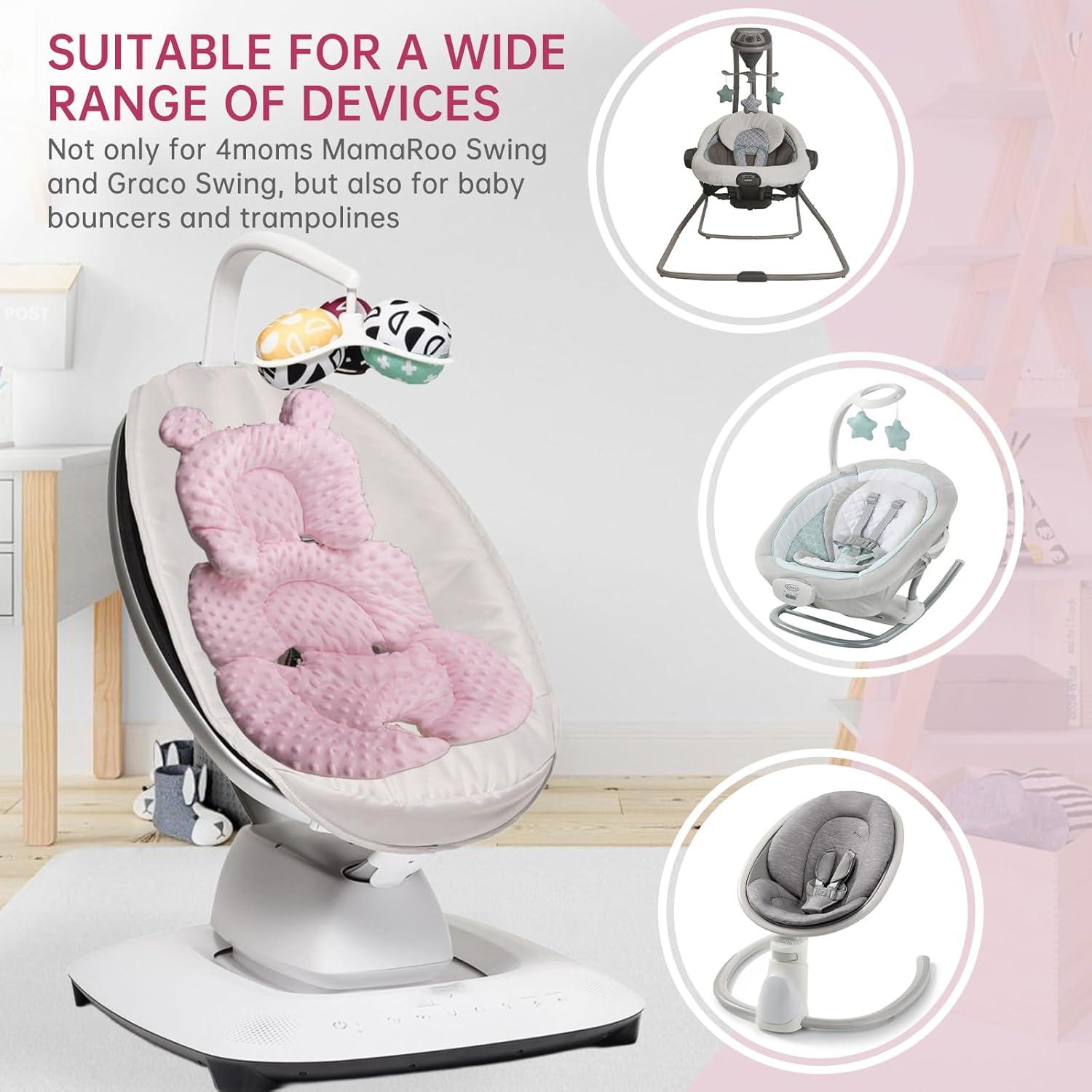 Inserto para Bebés Ajrwiiy Rosa Compatible Columpio Mamaroo Graco