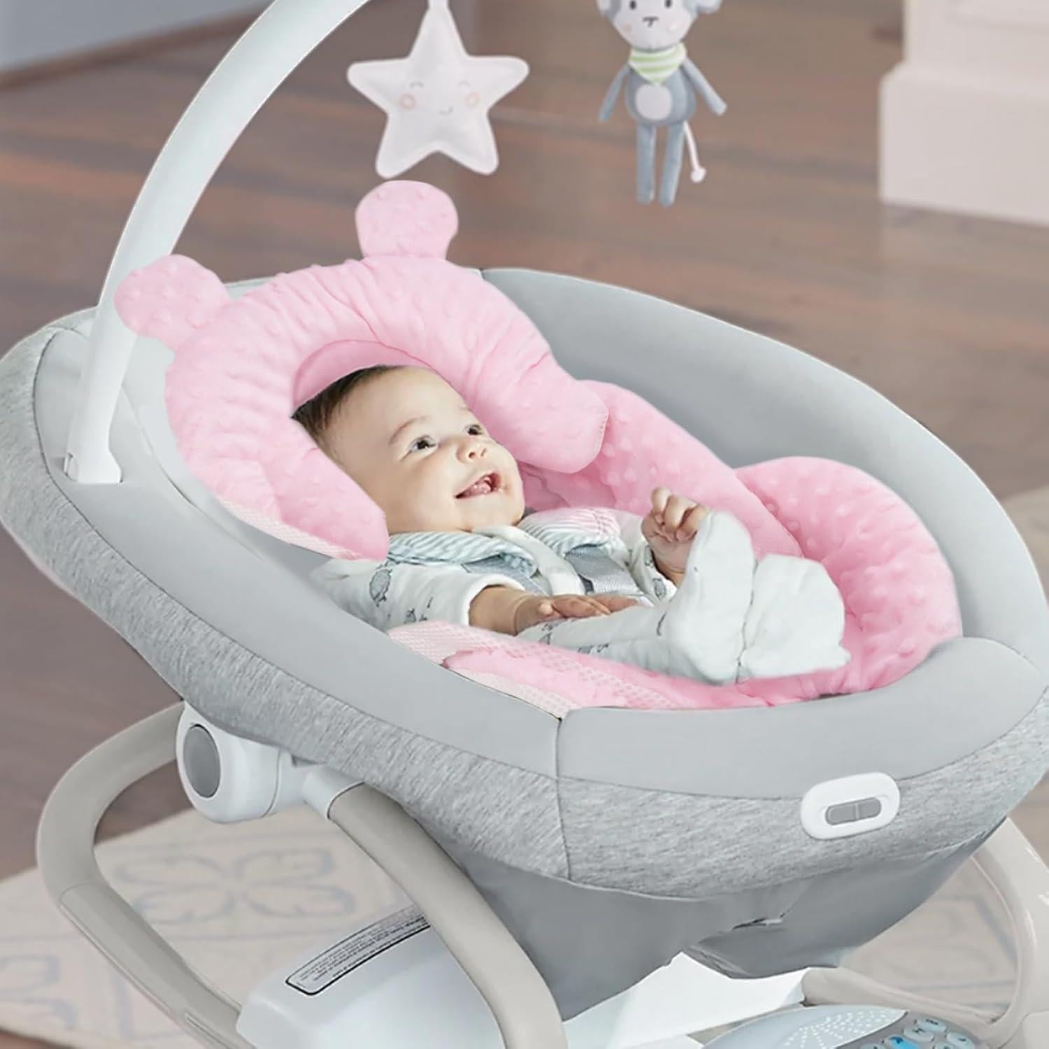Inserto para Bebés Ajrwiiy Rosa Compatible Columpio Mamaroo Graco