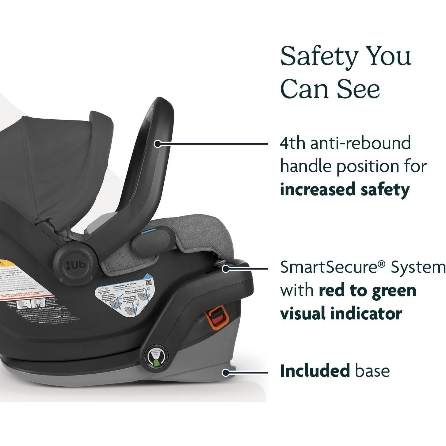 UPPAbaby Mesa V2 Asiento de Auto para Bebés Gris - Instalación Fácil