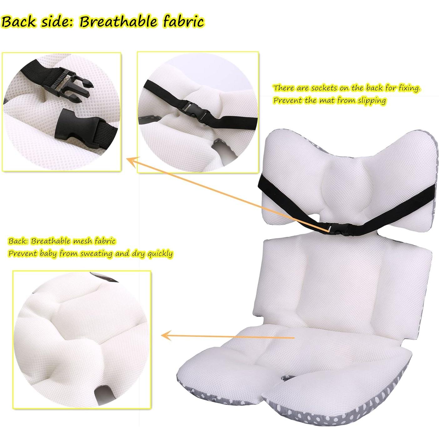 Funda de Asiento Universal para Cochecito de Bebé LJ-Bear - Algodón y Malla 3D Rosa
