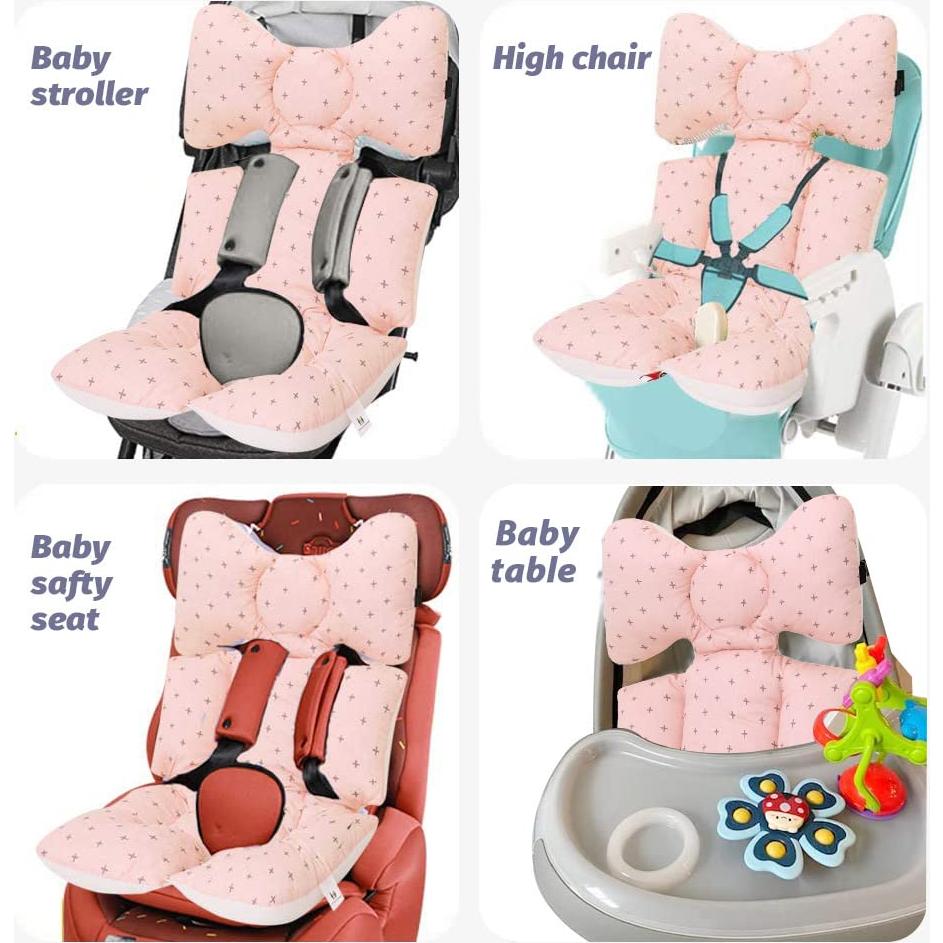 Funda de Asiento Universal para Cochecito de Bebé LJ-Bear - Algodón y Malla 3D Rosa