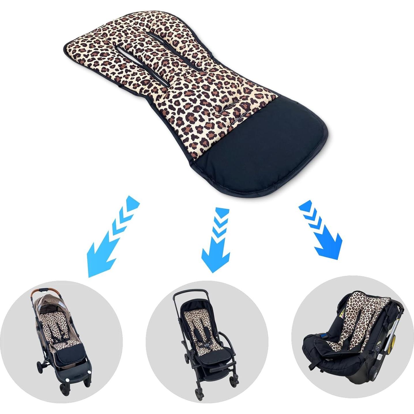 Funda de Carrito de Bebé Reversible Universal Leopardo 78x40cm