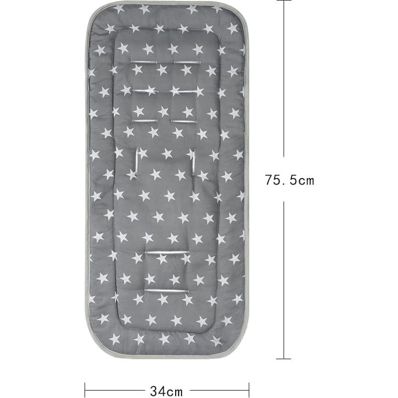 Almohadilla de Asiento para Cochecito Bebé Algodón Universal 33x75cm