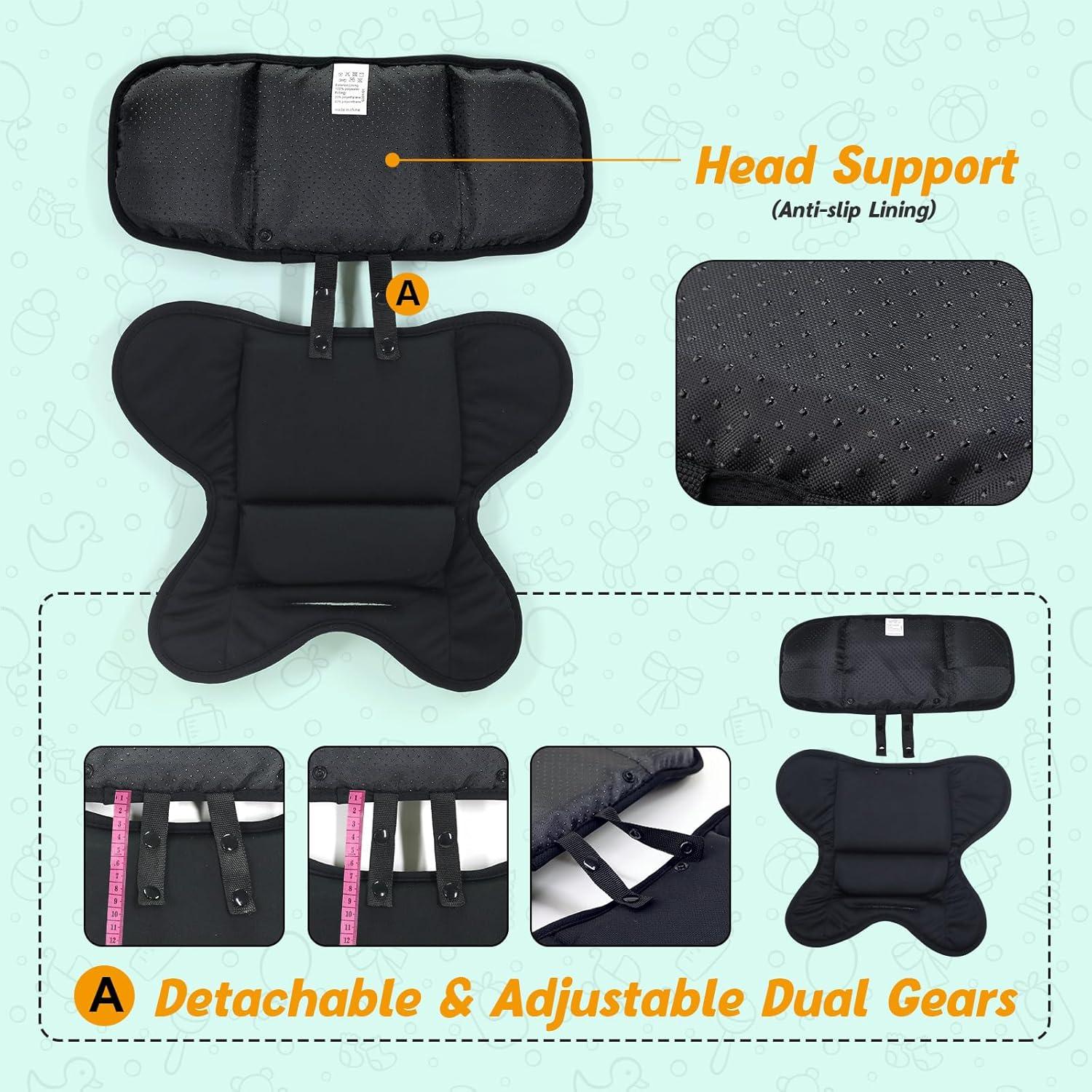 Cojín Universal JINKEY para Asiento de Coche Bebé Negro