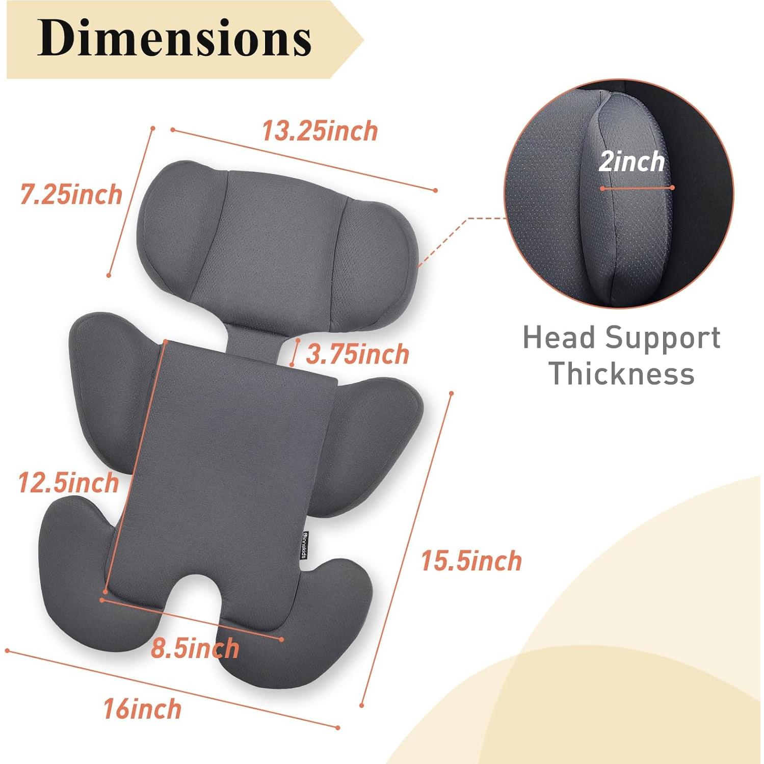 Inserto para Asiento de Auto Innokids Bebés Gris Acolchado
