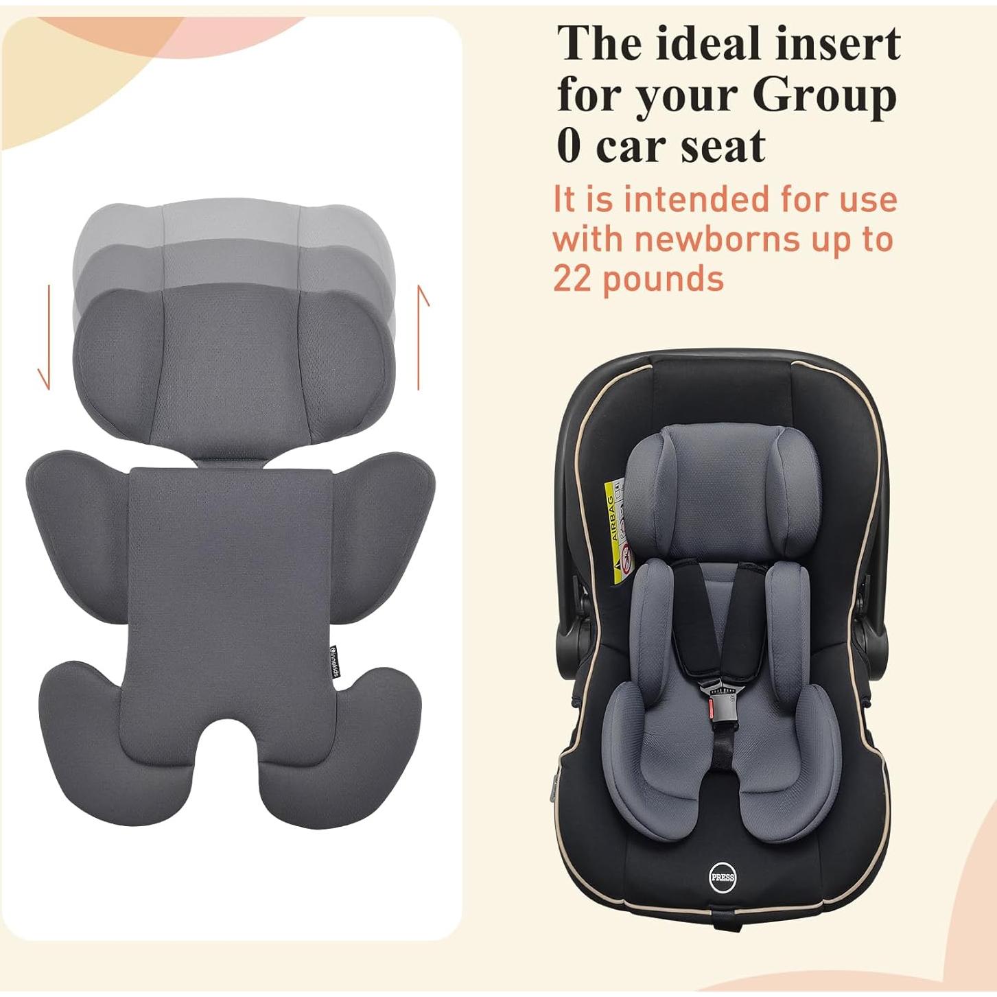 Inserto para Asiento de Auto Innokids Bebés Gris Acolchado