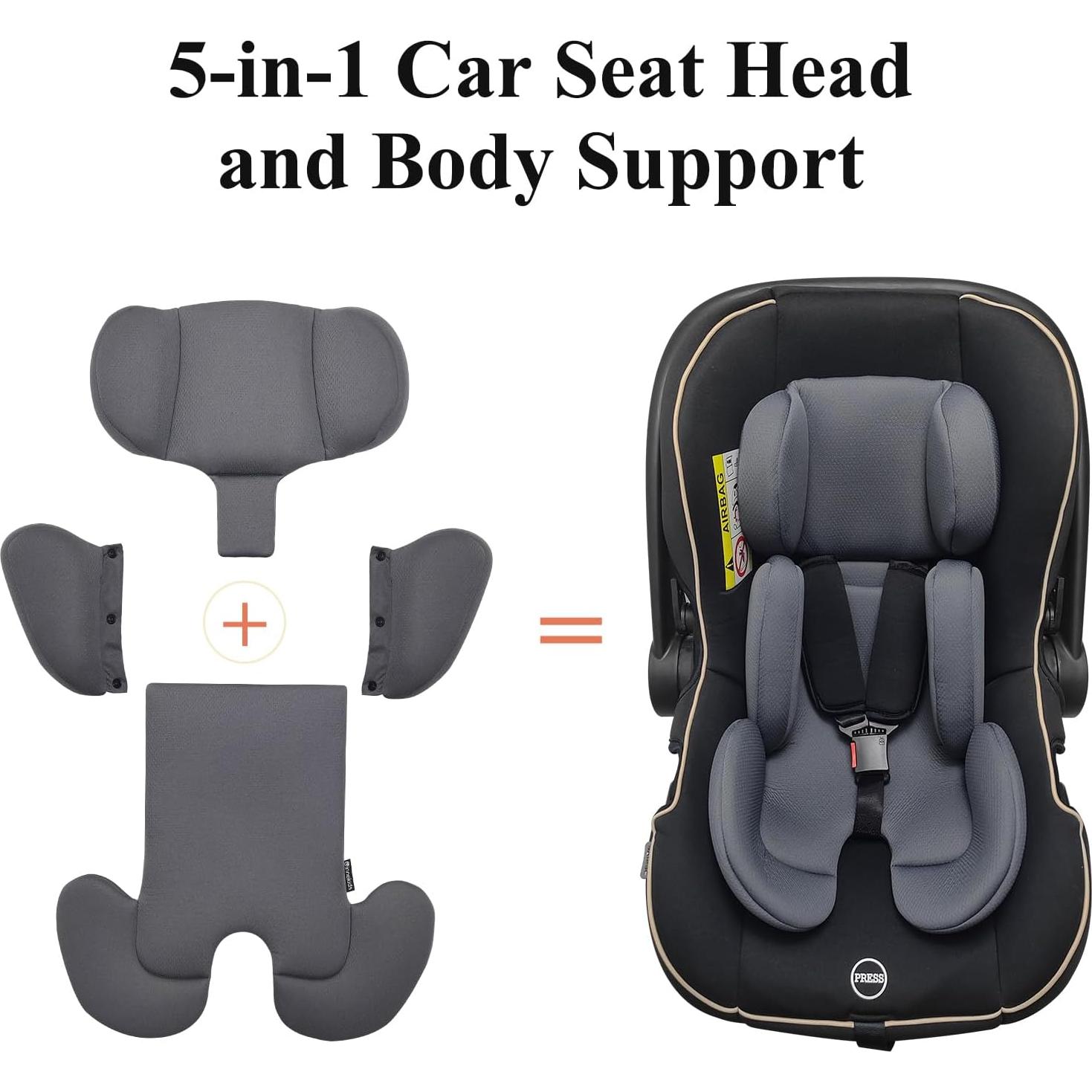 Inserto para Asiento de Auto Innokids Bebés Gris Acolchado