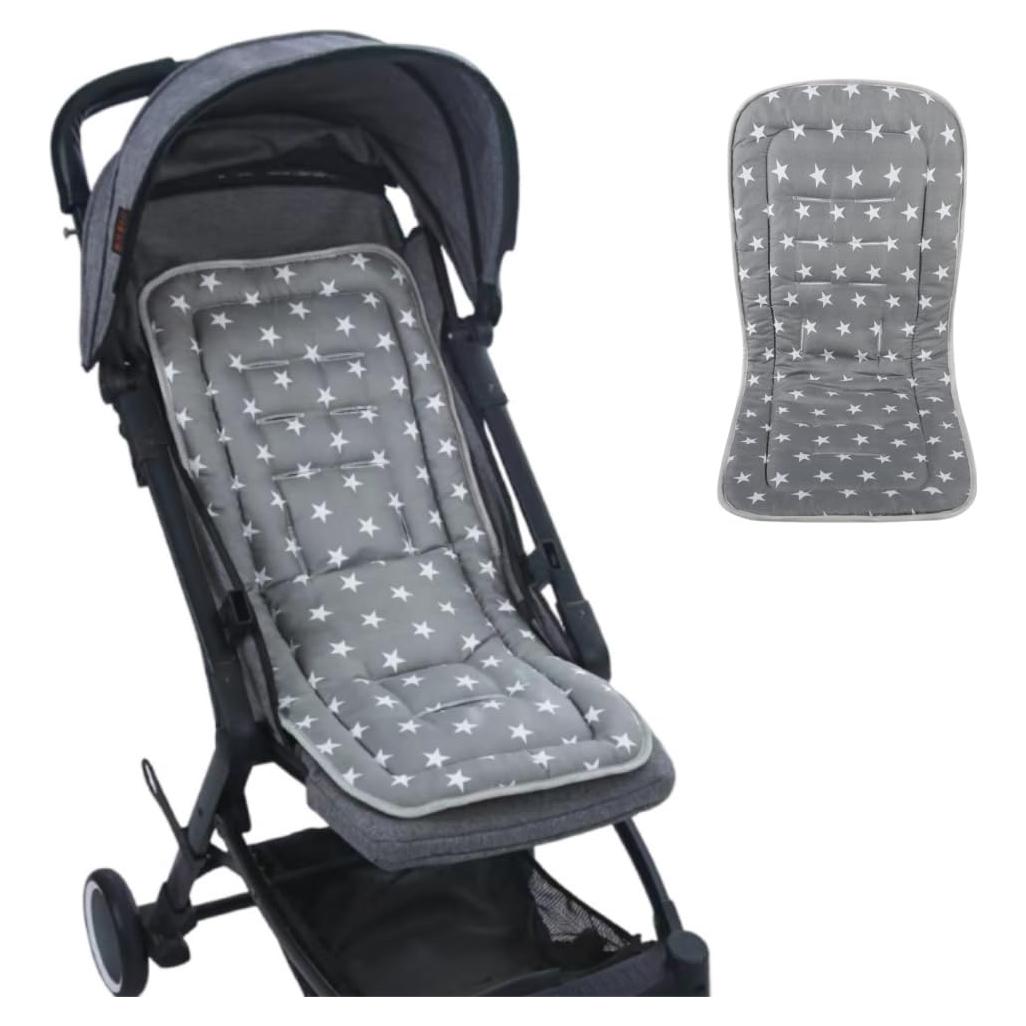 Forro de Asiento Universal para Cochecito Bebé Algodón Gris