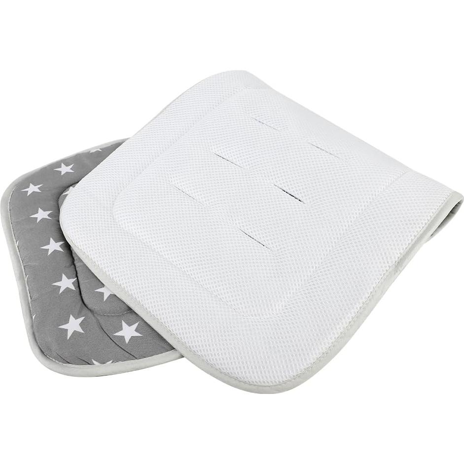 Forro de Asiento Universal para Cochecito Bebé Algodón Gris