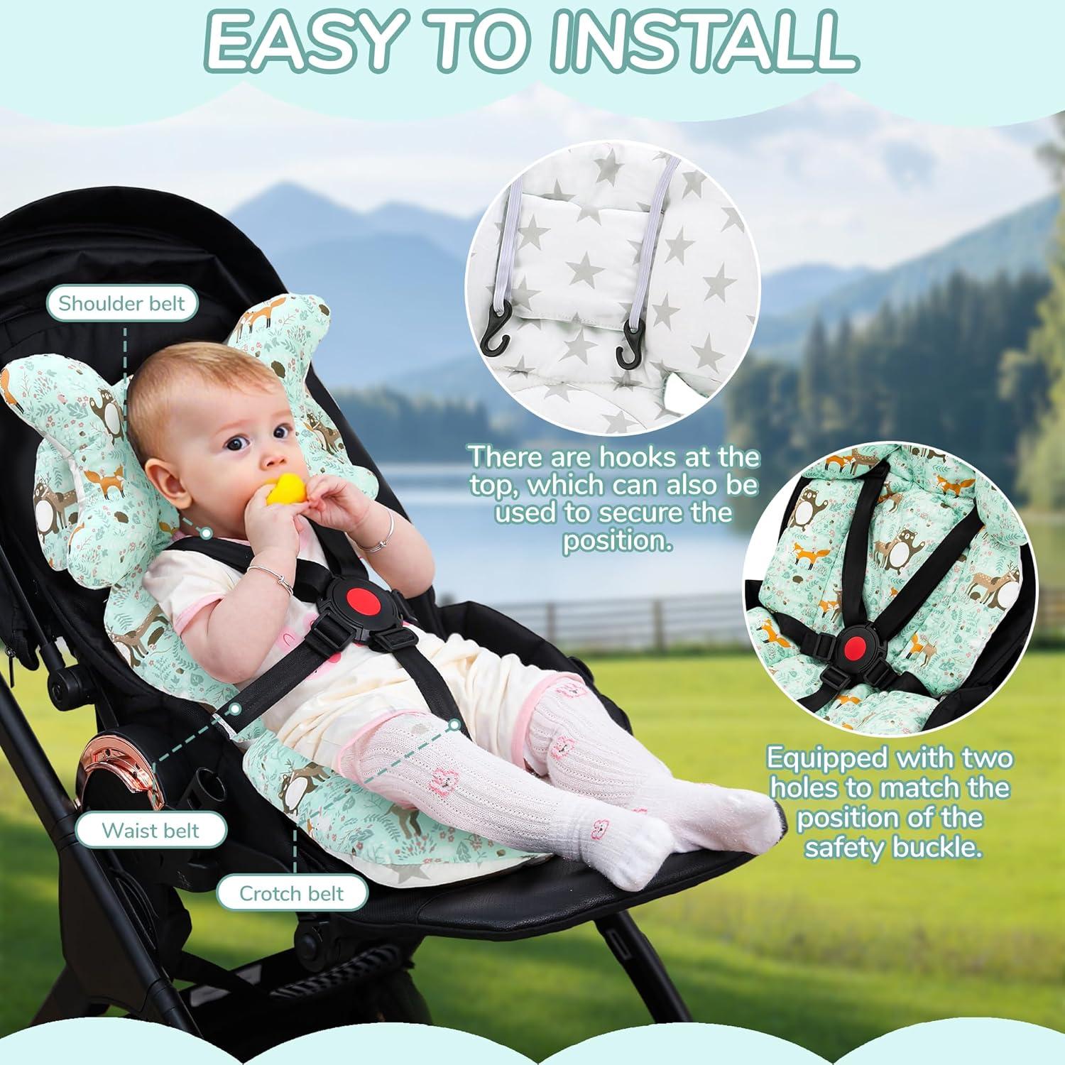 Forro de Asiento Universal para Cochecito Bebé LAT - Algodón Suave