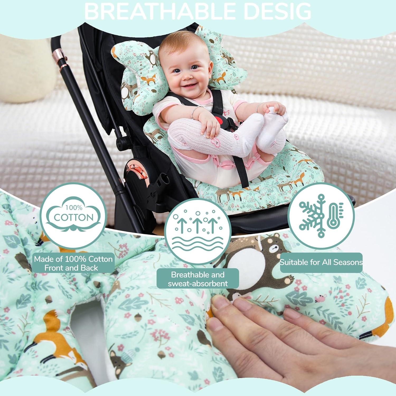 Forro de Asiento Universal para Cochecito Bebé LAT - Algodón Suave