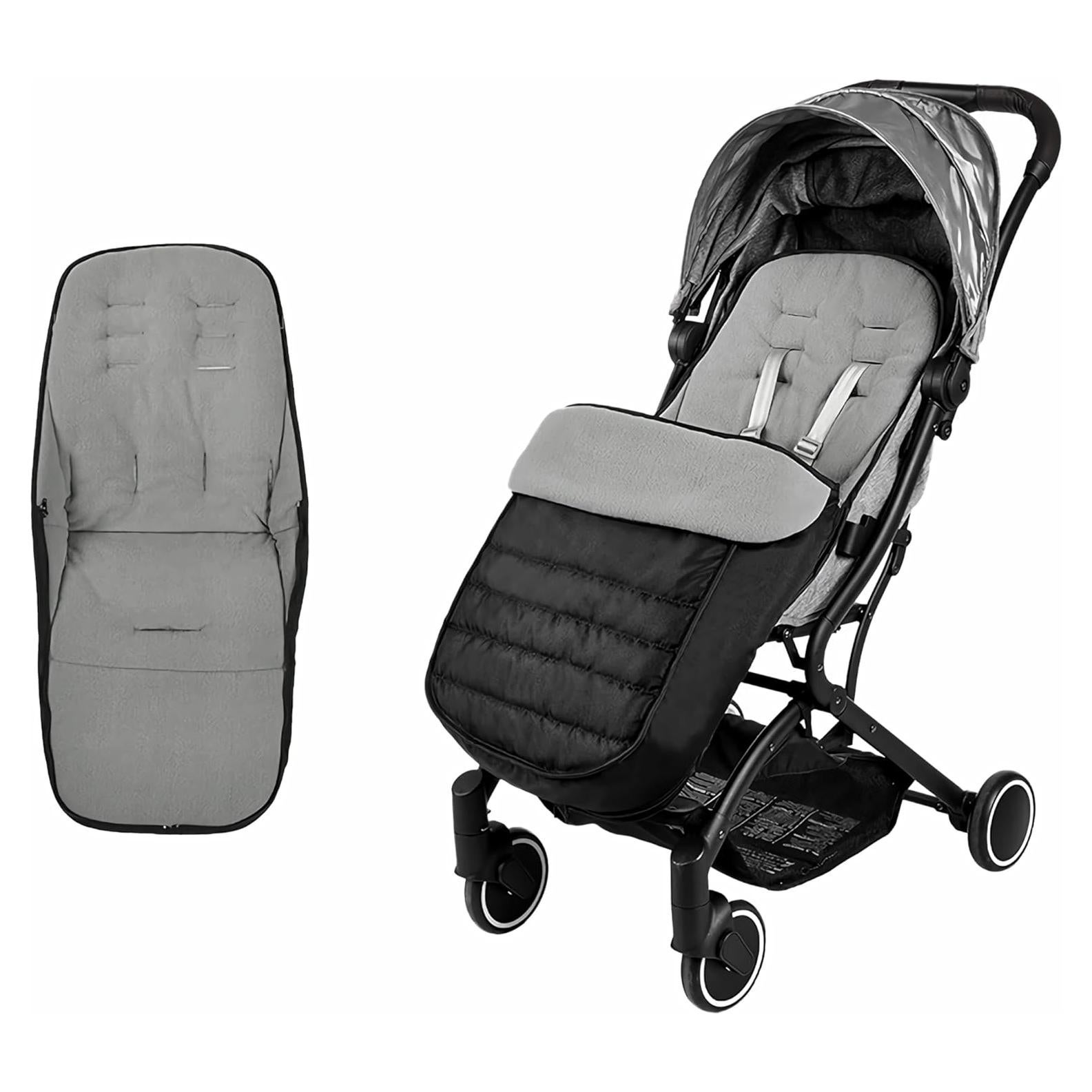 Funda para Cochecito de Bebé 2 en 1 HKSICHENGKEJI Gris/Negro