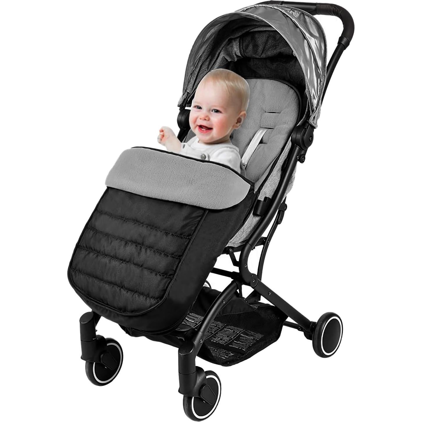 Funda para Cochecito de Bebé 2 en 1 HKSICHENGKEJI Gris/Negro