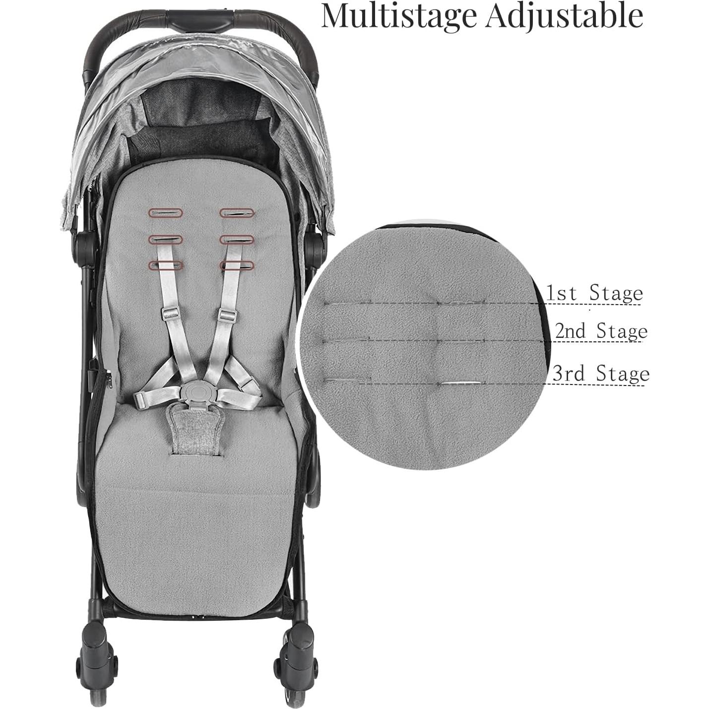 Funda para Cochecito de Bebé 2 en 1 HKSICHENGKEJI Gris/Negro