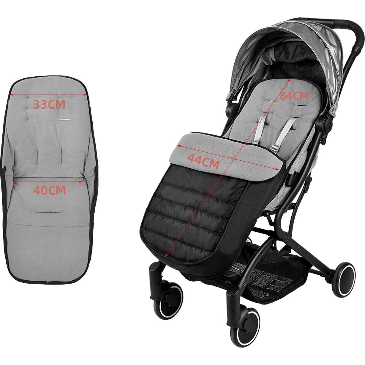 Funda para Cochecito de Bebé 2 en 1 HKSICHENGKEJI Gris/Negro