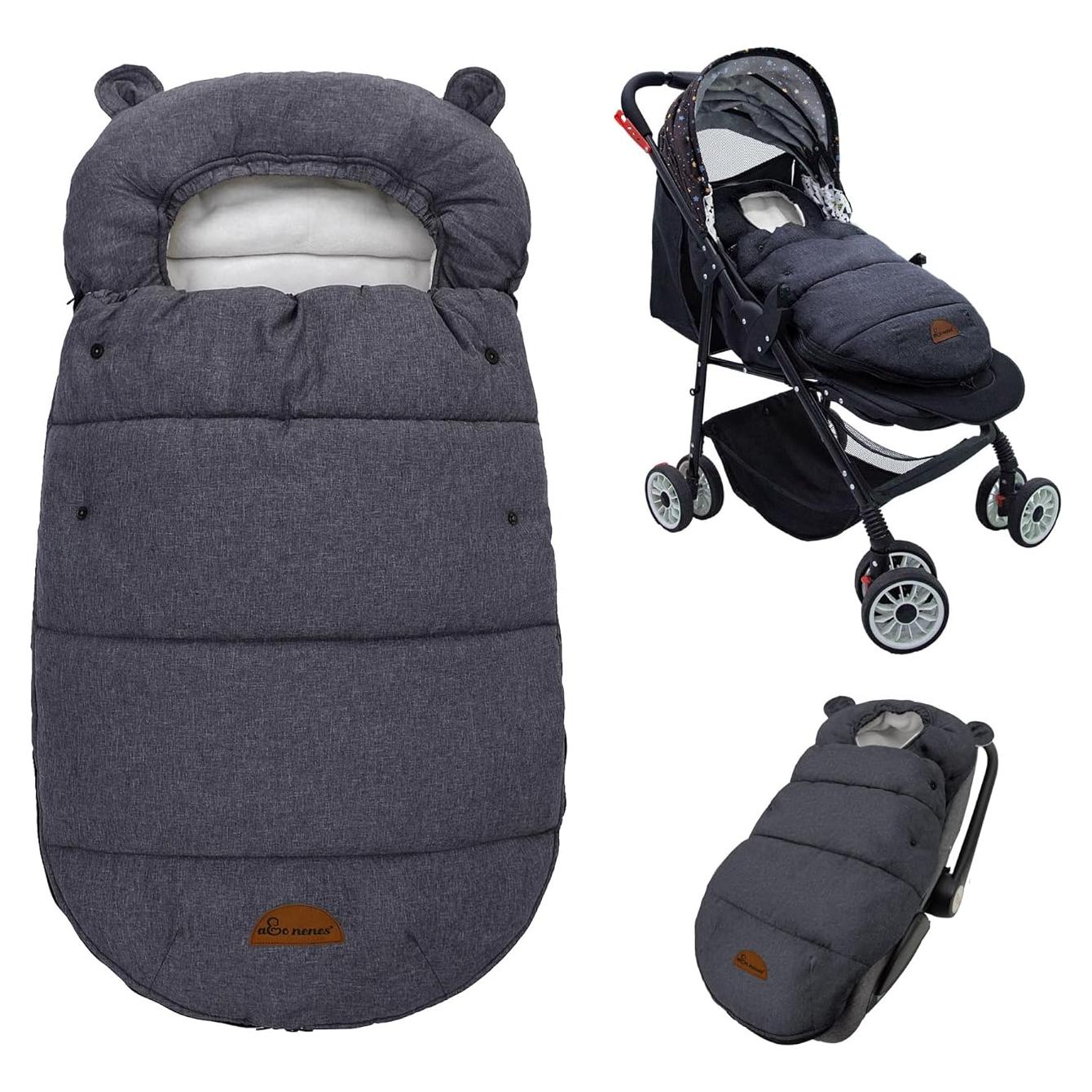 Saco Universal para Cochecito Amo Nenes Gris 76.2x44.5cm Invierno