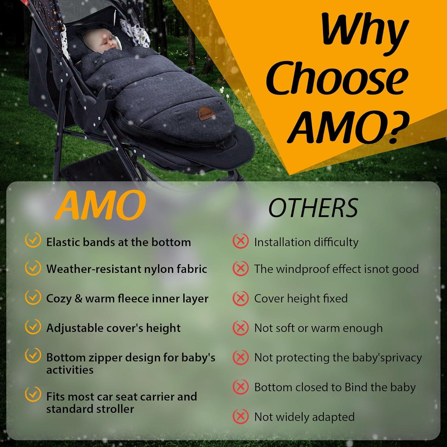 Saco Universal para Cochecito Amo Nenes Gris 76.2x44.5cm Invierno