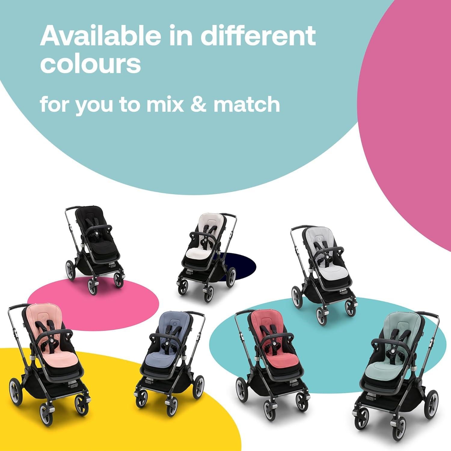 Forro de Asiento Doble Comfort Bugaboo Reversible Negro