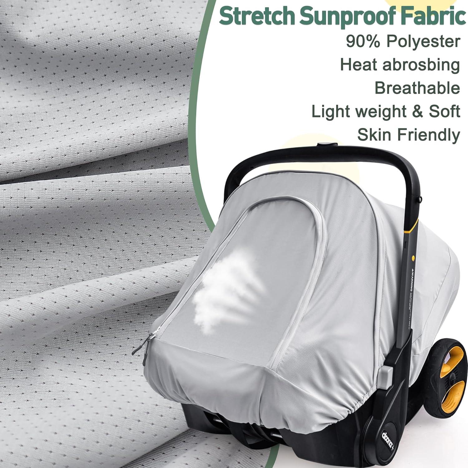 Cubierta de Asiento de Coche para Bebé Doona Gris Transpirable