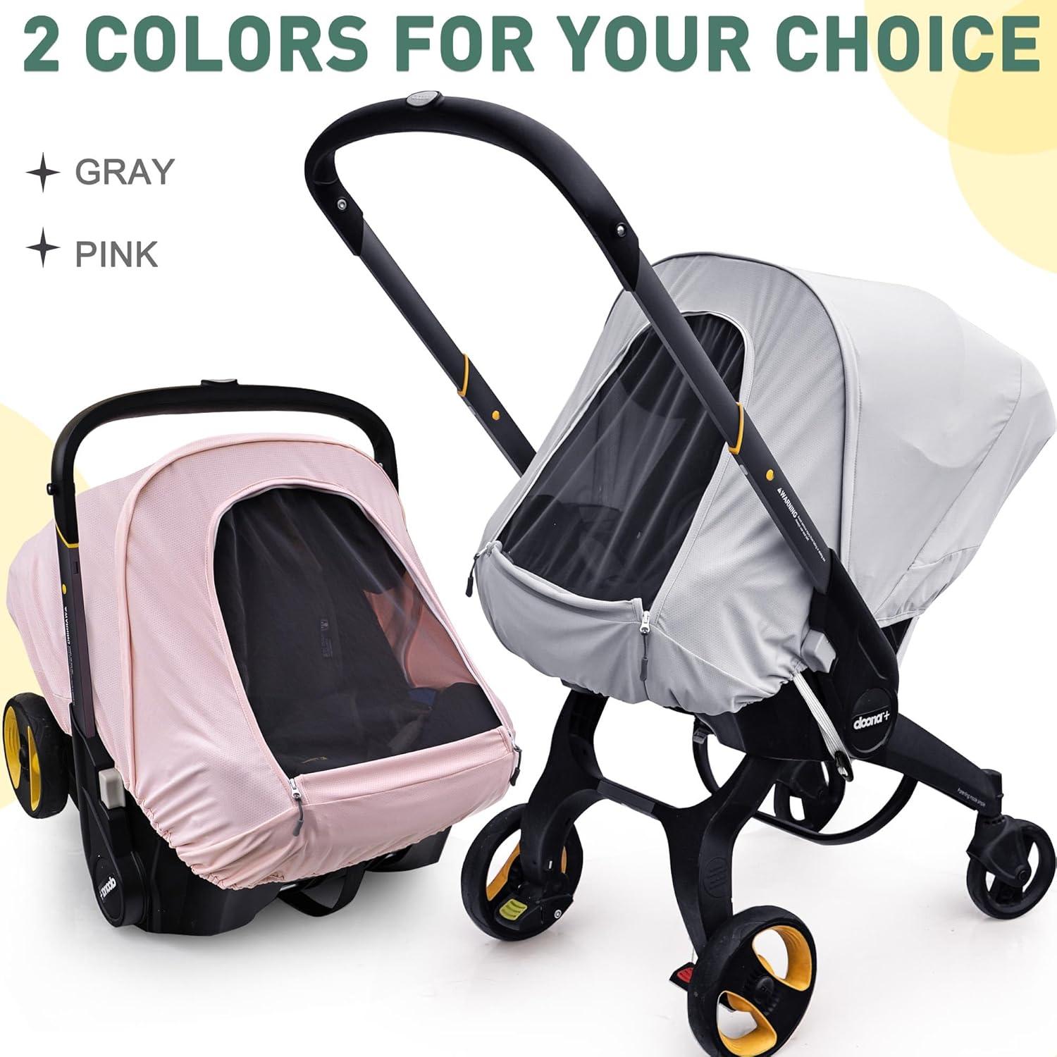 Cubierta de Asiento de Coche para Bebé Doona Gris Transpirable