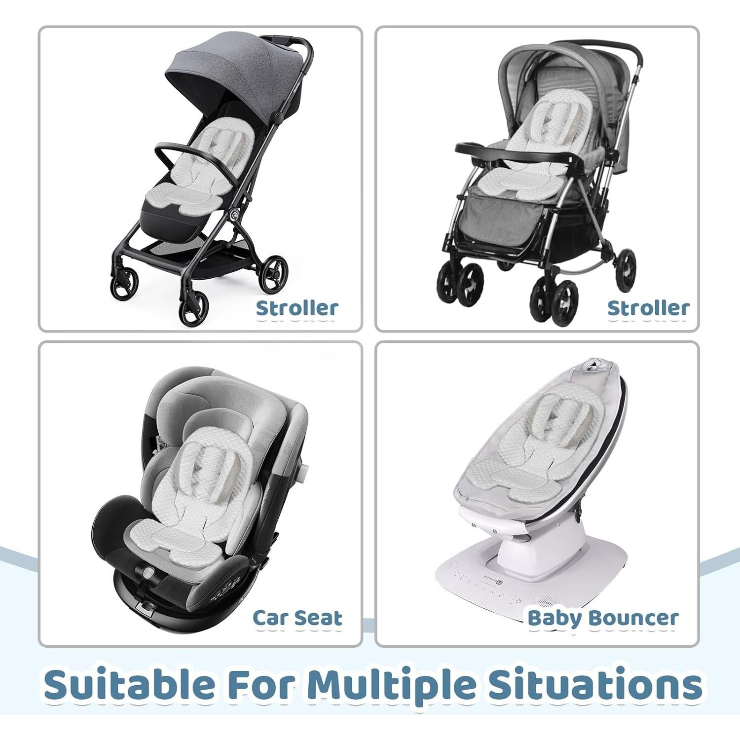 Inserto para Asiento de Auto Infantil KAKIBLIN Gris 2 en 1