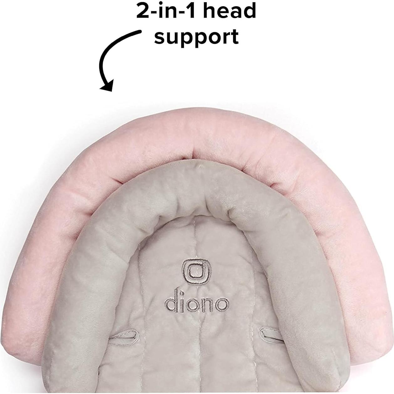 Almohada de Soporte para Bebés Diono Cuddle Soft 2-en-1 Gris/Rosa