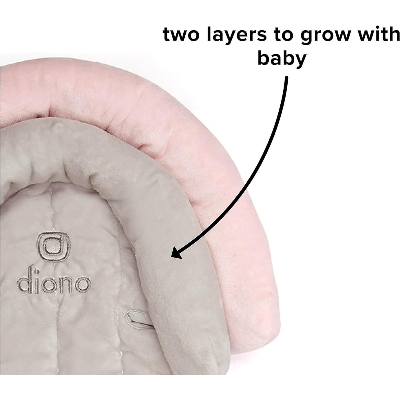Almohada de Soporte para Bebés Diono Cuddle Soft 2-en-1 Gris/Rosa