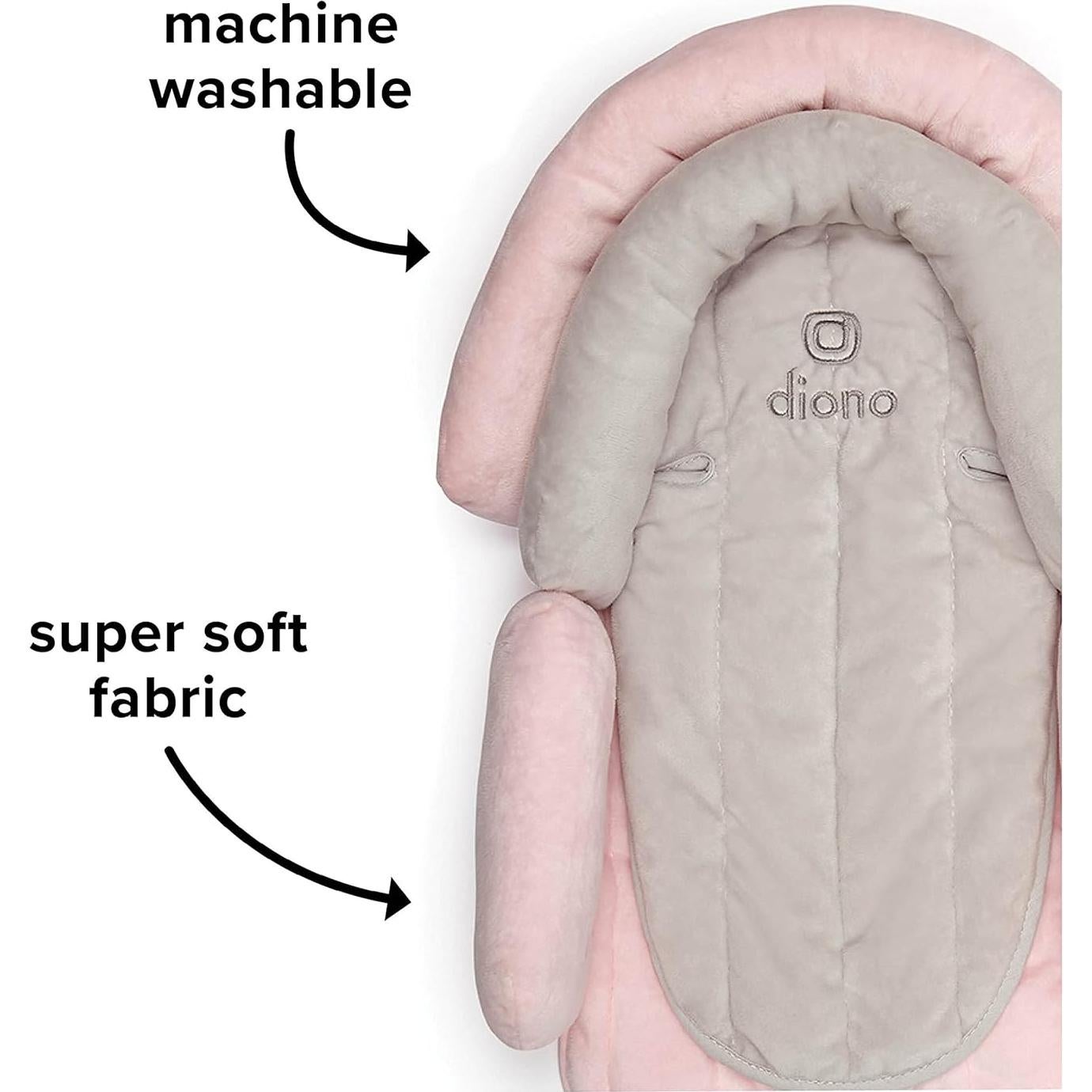 Almohada de Soporte para Bebés Diono Cuddle Soft 2-en-1 Gris/Rosa