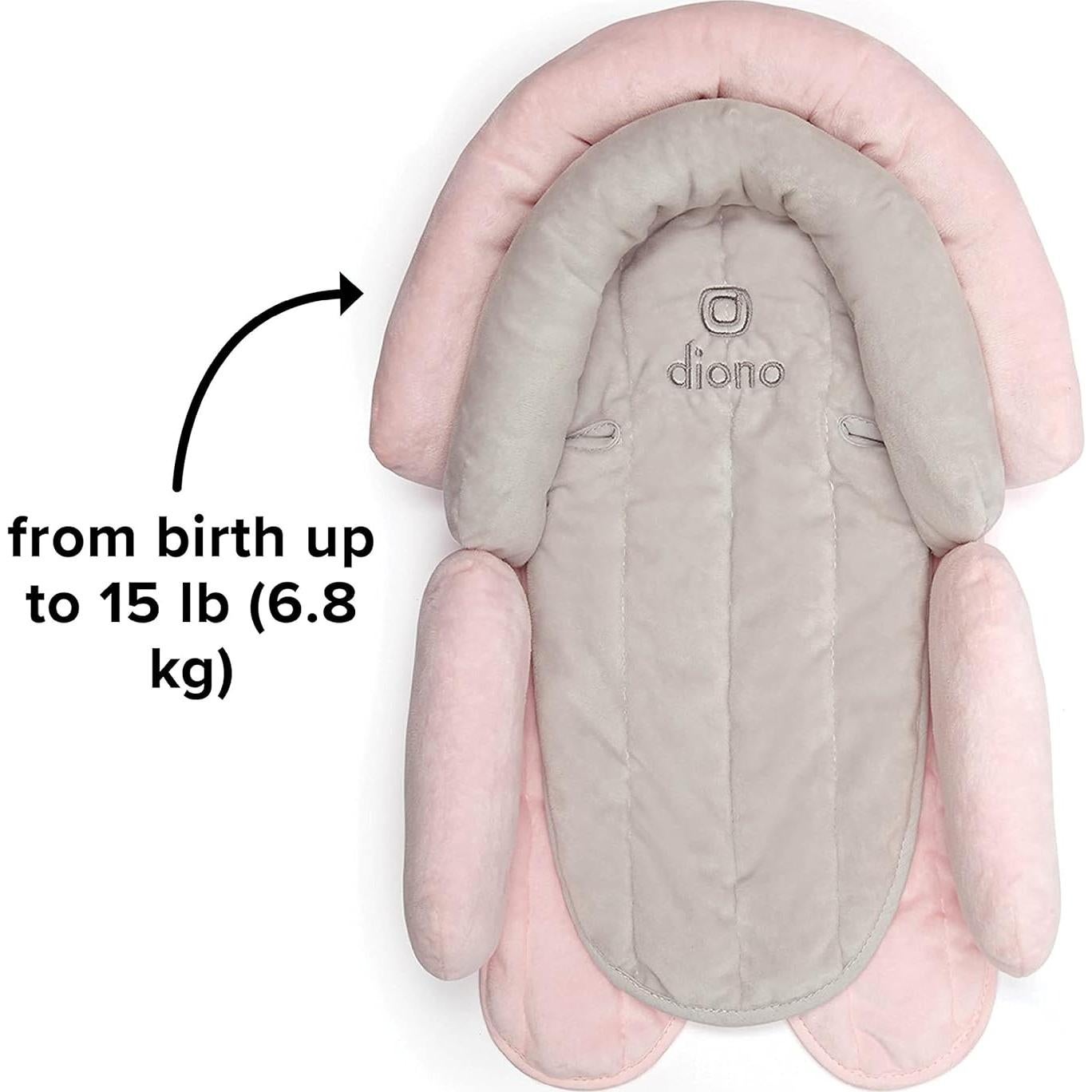 Almohada de Soporte para Bebés Diono Cuddle Soft 2-en-1 Gris/Rosa