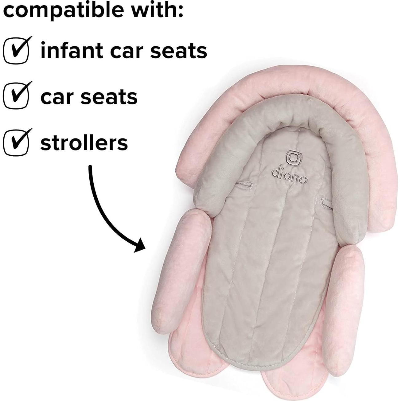Almohada de Soporte para Bebés Diono Cuddle Soft 2-en-1 Gris/Rosa