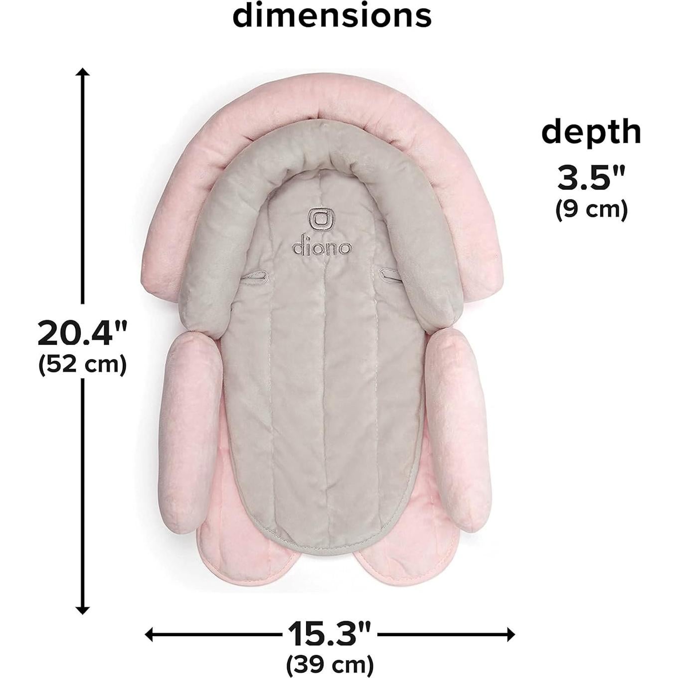Almohada de Soporte para Bebés Diono Cuddle Soft 2-en-1 Gris/Rosa