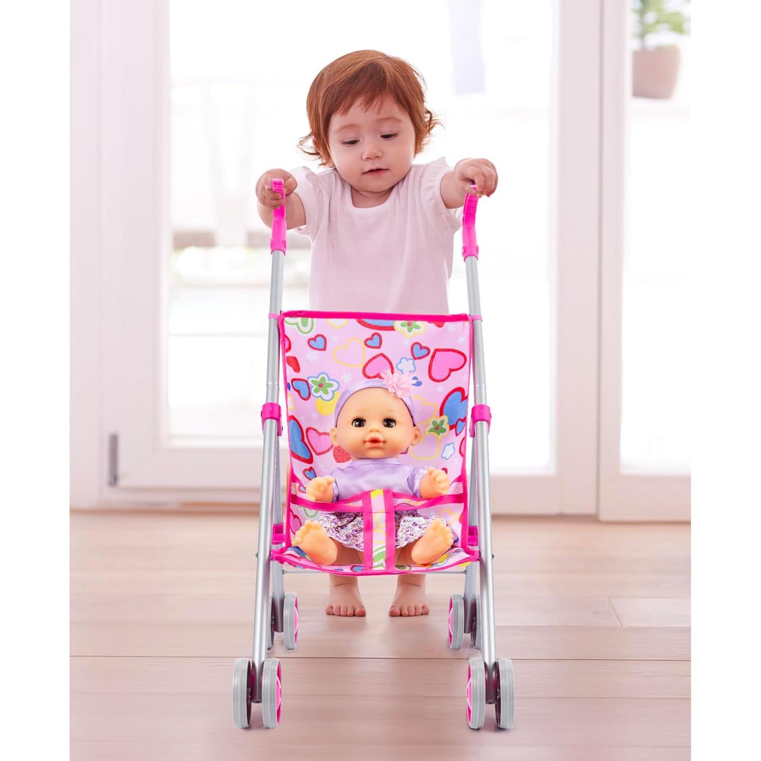 Carrito de Muñeca GAGAKU con Muñeca de 30 cm y Accesorios