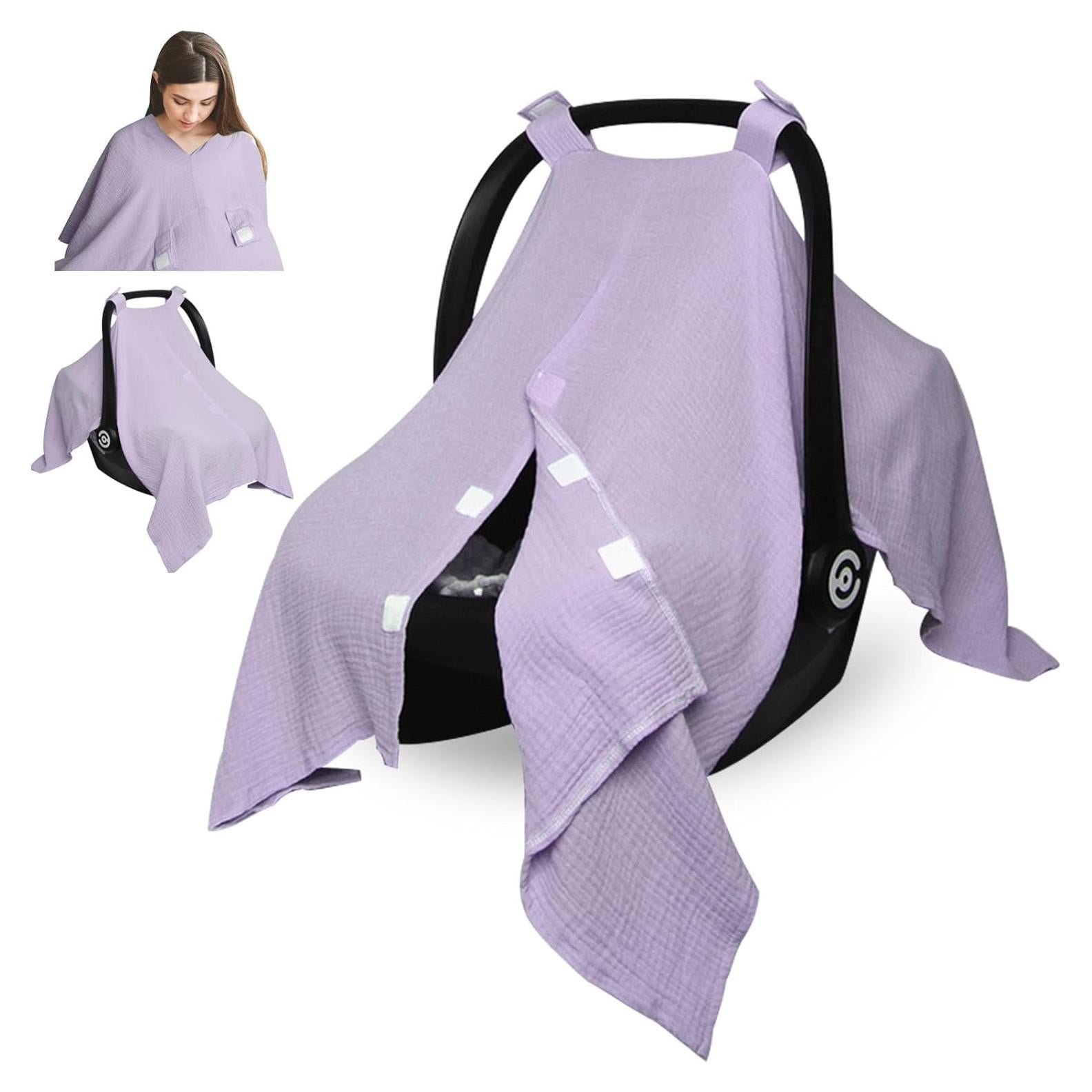 Cojín Reversible para Asiento de Auto Bebé Boryokun Morado