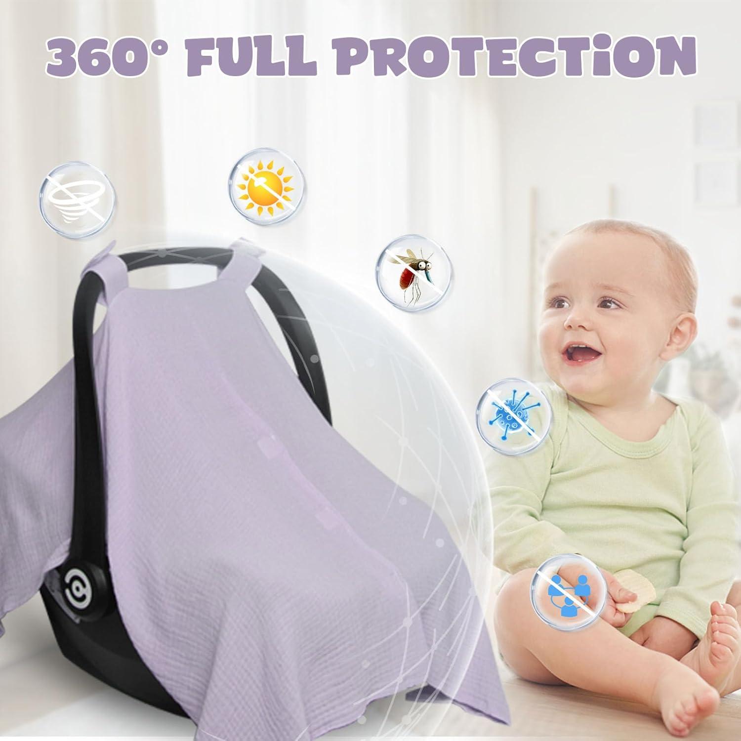 Cojín Reversible para Asiento de Auto Bebé Boryokun Morado