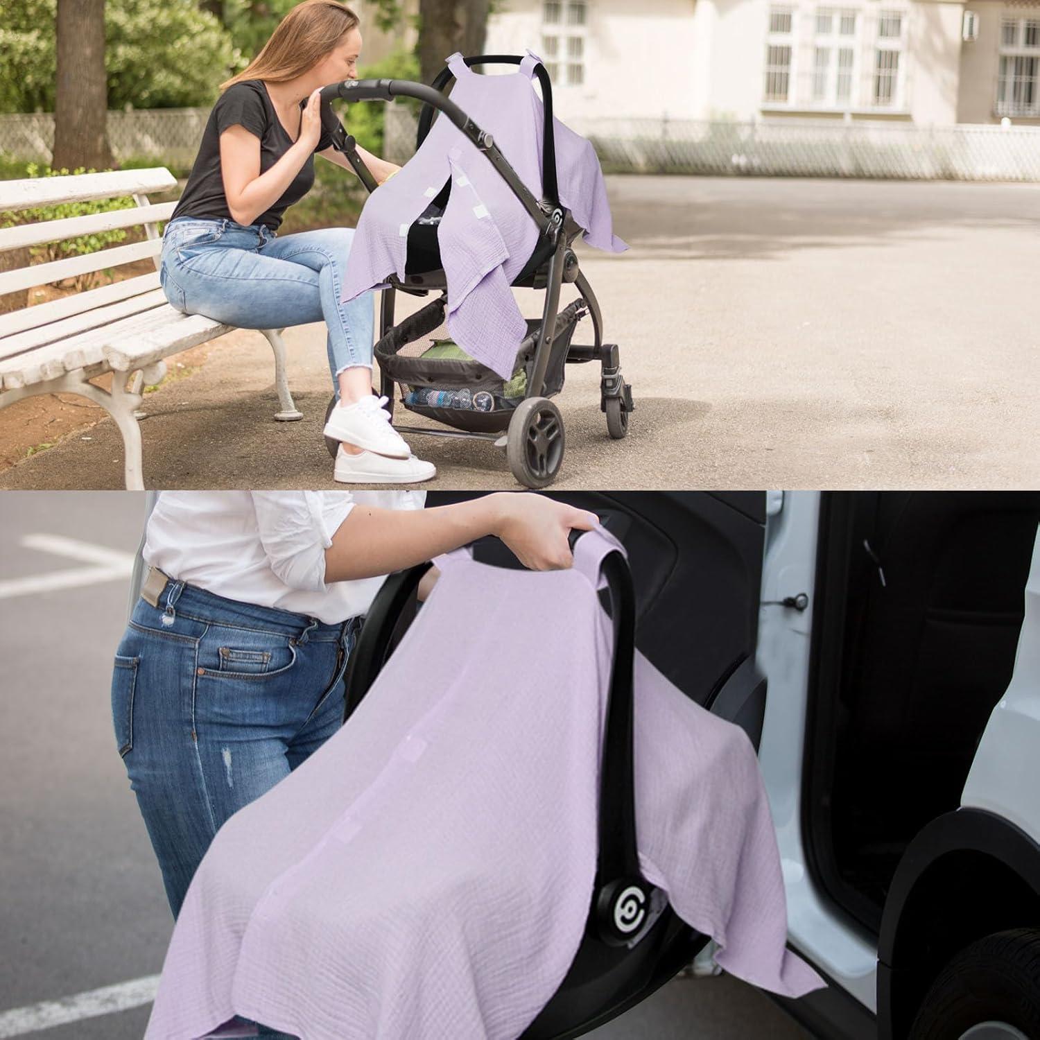 Cojín Reversible para Asiento de Auto Bebé Boryokun Morado